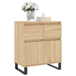 Berkfield Durable Sideboard Sonoma Oak 60X35X70 Cm Engineered Wood - thumbnail 3