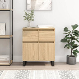 Berkfield Durable Sideboard Sonoma Oak 60X35X70 Cm Engineered Wood - thumbnail 2