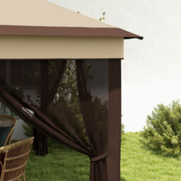 Outsunny 3 X 3(M) Pop Up Gazebo Tent With Netting, Height Adjustable, Beige - thumbnail 9