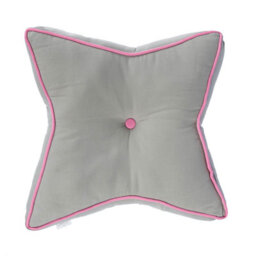 Homescapes Grey And Pink Star Floor Cushion