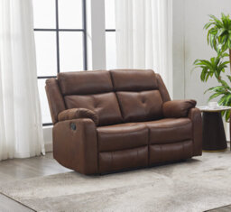 SC FURNITURE LIMITED Brown Fabric Reclining 2 Seater Sofa - Colorado
