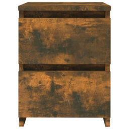 Vidaxl Bedside Cabinets 2 Pcs Smoked Oak 30X30X40 Cm Engineered Wood - thumbnail 4
