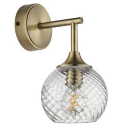 Luminosa Lighting Luminosa Allegra Glass Shade Wall Lamp With Shade Antique Brass - thumbnail 6