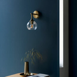 Luminosa Lighting Luminosa Allegra Glass Shade Wall Lamp With Shade Antique Brass - thumbnail 3