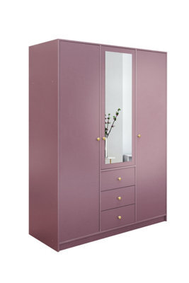 Arte Chic Plum Siena Ii D3 Wardrobe 149Cm - Sophisticated Mirror & Smart Storage - image 1
