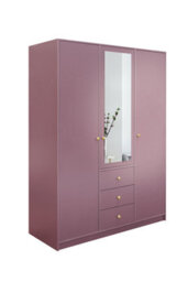 Arte Chic Plum Siena Ii D3 Wardrobe 149Cm - Sophisticated Mirror & Smart Storage