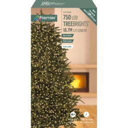Multi-Action 750 Warm White Treebrights Led String Lights With Timer Function Green Cable - thumbnail 3