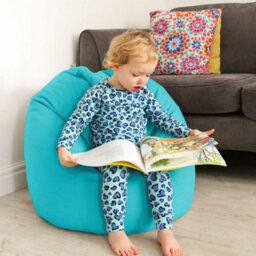 rucomfy Beanbags Rucomfy Indoor Or Outdoor Kids Water Resistant Beanbag - Turquoise Classic Beanbag