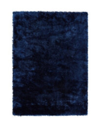Indigo Polyester Shaggy Rug, Handmade Rug, Plain Modern Rug For Bedroom, Living Room, & Dining Room-120Cm X 170Cm