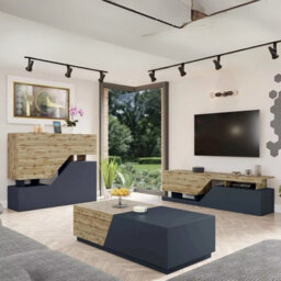 Ceelias Living Room Set Tv Stand Sideboard Coffee Table  Modern Finish Anthracite Wotan - thumbnail 1