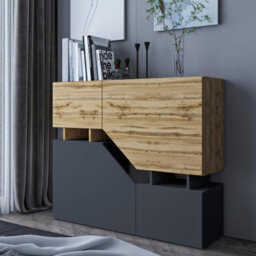 Ceelias Living Room Set Tv Stand Sideboard Coffee Table  Modern Finish Anthracite Wotan - thumbnail 2