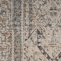 Ivory Grey Traditional Abstract Rug Easy To Clean Dining Room-259Cm X 345Cm - thumbnail 4