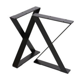 Darphe X Shape Metal Furniture Legs Black Table/desk Base, 2 Pack, 40Cm X 30Cm - thumbnail 4
