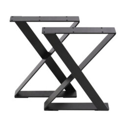 Darphe X Shape Metal Furniture Legs Black Table/desk Base, 2 Pack, 40Cm X 30Cm - thumbnail 3