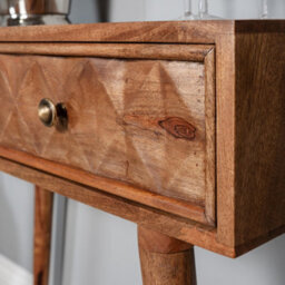Elm Home And Products Elm Home And Garden Solid Mango Wood Dark Oak Finish Console Hall Table  H 57 X W 115 X D 40 Cm - thumbnail 6