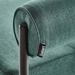 Wyld And Coco Novahome Teal Bar Chair Set Of 2 With Roll Backrest, Armless, Compact Velvet-Effect Fabric, Matt Iron Legs - thumbnail 7