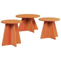 Berkfield Coffee Table 3 Pcs Wax Brown Solid Pine Wood - thumbnail 2
