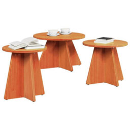 Berkfield Coffee Table 3 Pcs Wax Brown Solid Pine Wood - thumbnail 3