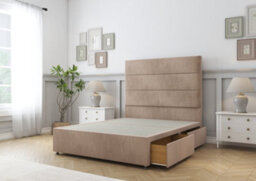 "Comfort Rosa Mink Naples Divan Bed Base 4 Drawers - 26"" Strutted  4'6 Double" - thumbnail 5