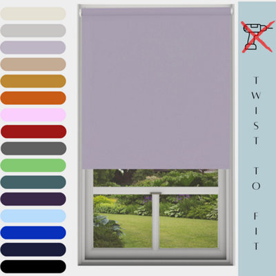 Caecus Blinds Mtm Blinds Outlet No Drill Blackout Roller Blind Lavender 090Cm - image 1