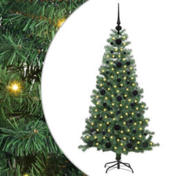 Vidaxl Christmas Tree With 150 Leds With Stand Green 120 Cm Pvc - thumbnail 2
