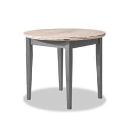 Statement Furniture Florence Round Extendable Kitchen Dining Table In Dove Grey - thumbnail 4