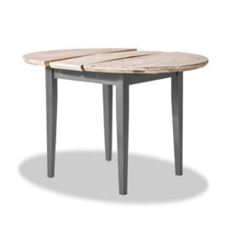Statement Furniture Florence Round Extendable Kitchen Dining Table In Dove Grey - thumbnail 2