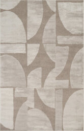 Hamilton Modern Sheen Area Rug - Abstract Motif Geometric Lines Design Mocha 120Cm X 170Cm - thumbnail 2