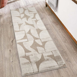 Hamilton Modern Sheen Area Rug - Abstract Motif Geometric Lines Design Mocha 120Cm X 170Cm - thumbnail 6