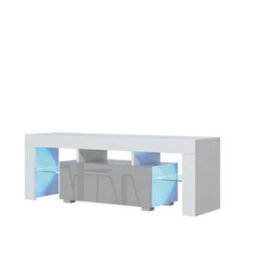 Creative Furniture Floe Tv Unit 130Cm - White & Grey Gloss Doors - thumbnail 6