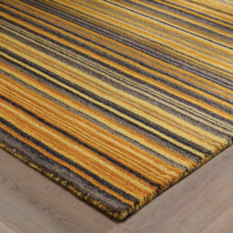 Melrose Mubai Stripe Wool Made Ochre Area Rug 080/150Cm - thumbnail 3