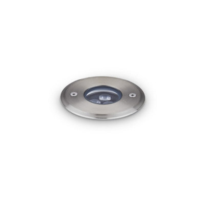 Ideal Lux Led Outdoor Recessed Floor & Decking Light Steel Ip67, 3000K - image 1