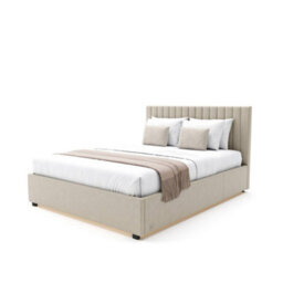 X Rocker Xr Living Maisie Velvet Ottoman Bed With Under Frame Led Lights - Double - Natural Stone - thumbnail 8