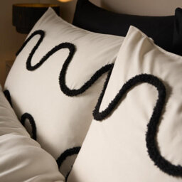 Ohs Tufted Wave Bedding Set Modern Duvet Cover With Pillowcase, Mono - King - thumbnail 5