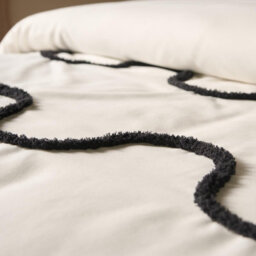 Ohs Tufted Wave Bedding Set Modern Duvet Cover With Pillowcase, Mono - King - thumbnail 6