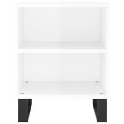 Berkfield Bedside Cabinets 2 Pcs High Gloss White 40X30X50 Cm Engineered Wood - thumbnail 5