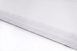 VICULII Willow Sleigh Mini Cot Bed White Natural With Drawer And Mattress - thumbnail 3