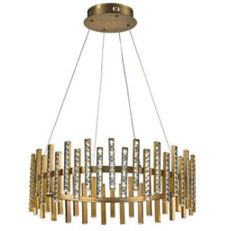 Luminosa Lighting Luminosa Special Pendant, 54W Led, 4000K, Lm, Brass Brown/clear Crystal, 3Yrs Warranty