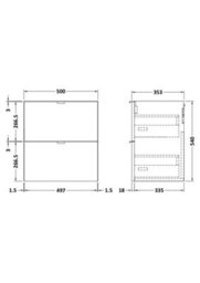 Hudson Reed Fusion Wall Hung Vanity Unit - thumbnail 2