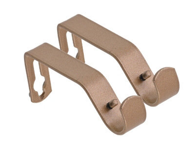 Lister Cartwright 19mm Curtain Pole Ends Brackets With Adjustable Screwsplastic Finish (Pack Of 2)