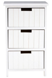 Orsina Spacious White 3 Drawers Chest, Modern Appeal Chest Of Drawers For Livingroom, Minimalist Chest For Bedroom - thumbnail 1