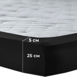 Aspire Homeware Black Fitted Sheet-(25Cm) Deep Hotel Quality -Breathable Fitted Bed Sheets Single (L)190Cm X (W)91Cm - thumbnail 6