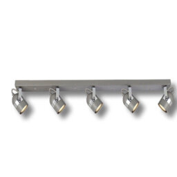 UKEW Modern 5 Way  Grey Straight Bar Ceiling Spotlight - thumbnail 1