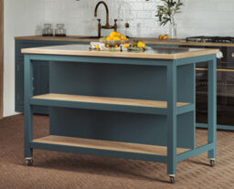 Baumhaus Kitchen Island (Blue) Open With Breakfast Bar - thumbnail 6