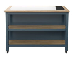 Baumhaus Kitchen Island (Blue) Open With Breakfast Bar - thumbnail 3