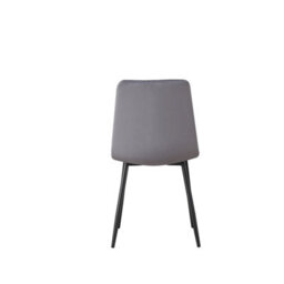 Mof Dining Chairs Set Of 4 Velvet Dining Chair With Padded Seat And Backrest, Sturdy Metal Legs Grey Check - thumbnail 7