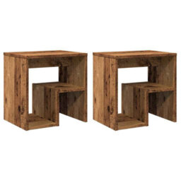 Berkfield Bedside Cabinets 2 Pcs Old Wood 40X30X40 Cm Engineered Wood - thumbnail 2