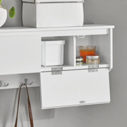 Sobuy Fhk24-W, Wall Coat Rack Wall Shelf Wall Storage Cabinet Hallway Coat Rack,white,w80Xd20Xh30 - thumbnail 7