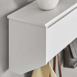 Sobuy Fhk24-W, Wall Coat Rack Wall Shelf Wall Storage Cabinet Hallway Coat Rack,white,w80Xd20Xh30 - thumbnail 5