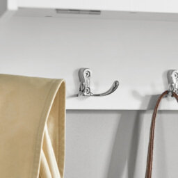 Sobuy Fhk24-W, Wall Coat Rack Wall Shelf Wall Storage Cabinet Hallway Coat Rack,white,w80Xd20Xh30 - thumbnail 4